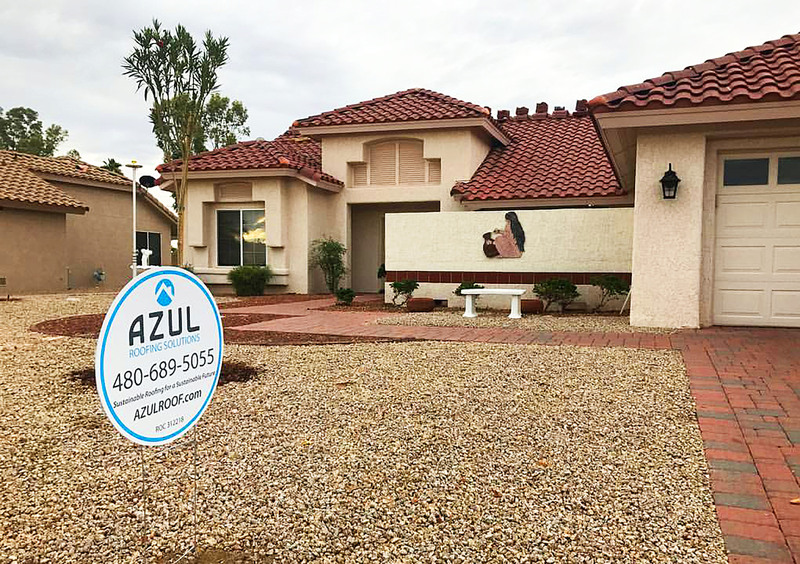 Azul House With Sign-1-800